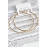 Gizmurstore Gold Renk Pirinç Köşeli Kenar Halka 72 mm Kadın Küpe 5886 - MZUIRG9892-8711