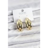 Gizmurstore Gold Renk Pirinç Yarım Halka Model Kadın Küpe 5886 - MZUIRG6855-9503