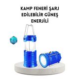 Gizmurstore Güneş Enerjisiyle Çalışan Kamp Feneri Hafif Portatif Uzun Ömürlü - MZUIRG6380-1184