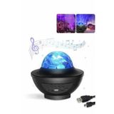 Gizmurstore Masa ve Gece Lambası Renkli Projektör Işıklı Disko Topu Bluetooth Hoparlör - MZUIRG7744-1381
