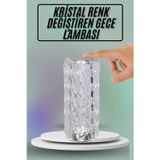Gizmurstore Masa ve Gece Lambası Şık ve Dayanıklı Sensörlü Şarjlı Kristal Lamba - MZUIRG1510-1110