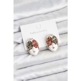 Gizmurstore Maske Model Pirinç Kadın Küpe 5886 - MZUIRG4010-8906
