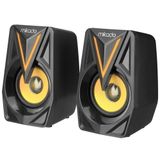 Gizmurstore MD-S23 GLARE 6W 1+1 Masaüstü RGB Aydınlatma USB Siyah Kasa Speaker(1923) - MZUIRG2049-5241