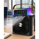 Gizmurstore Mini Klima Fan Buharlı Soğutucu RGB Led Işıklı Taşınabilir Masaüstü Fan - MZUIRG3227-7021