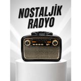 Gizmurstore Müzik Kutusu Bluetooth Bağlantılı El Fenerli Nostaljik Tasarım Radyo - MZUIRG7061-3828