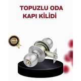 Gizmurstore Paslanmaz Çelik Dayanıklı Topuzlu Kapı Kilidi - MZUIRG5445-3506
