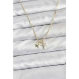 Gizmurstore Pirinç Gold Renk Yıldız Minimal Kadın Kolye 5886 - MZUIRG8730-1476