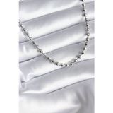 Gizmurstore Pirinç Gümüş Renk Topçuk Detay Kadın Kolye 5886 - MZUIRG6685-4689