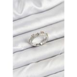 Gizmurstore Pirinç Gümüş Renk Zirkon Taşlı Vintage Kadın Yüzük 5886 - MZUIRG2415-7001