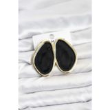 Gizmurstore Pirinç Siyah Mineli Damla Model Vintage Plaka Kadın Küpe 5886 - MZUIRG3070-9862