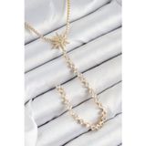 Gizmurstore Pirinç Zirkon Taşlı Kutup Yıldızı Model Gümüş Renk Y Kolye 5886 - MZUIRG9431-3138