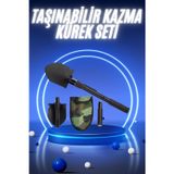 Gizmurstore Pusulalı Katlanabilir Kazma Kürek Kamp Seti Kamp Küreği Portatif Çantalı - MZUIRG5085-6255