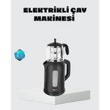 Gizmurstore Sinbo Elektrikli Çay Makinesi 1.7 L Su Isıtıcı ve Cam Demlikli Güvenli Kullanı - MZUIRG6363-5