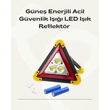 Gizmurstore Solar Şarjlı Üçgen LED Park ve İkaz Lambası - MZUIRG4021-1408