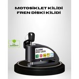 Gizmurstore Titreşim Sensörlü Alarmlı Motosiklet Disk Kilidi 14mm Çelik Çift Kilitleme - MZUIRG3038-6184
