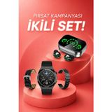 Gizmurstore TWS Bluetooth Kulaklık ve Akıllı Saat Uyku Takibi Nabız Ölçer Uzun Pil Ömrü - MZUIRG7342-99
