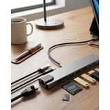 Gizmurstore Type C Çoklu Port Hub 8 Port USB HDMI SD Kart Ethernet Adaptör - MZUIRG1078-3609