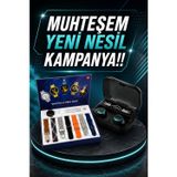 Gizmurstore Ucuz Kaliteli Yeni Nesil 7 Kordonlu Akıllı Saat ve Kablosuz Bluetooth Kulaklık AN - MZUIRG9165-3