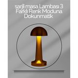 Gizmurstore USB Şarjlı Dokunmatik LED Masa Lambası – 3 Renk Modu & Dimmer - MZUIRG7426-6897