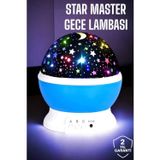 Gizmurstore Yıldızlı Gökyüzü Projeksiyon Gece Lambası Hareketli Işık Şovu - MZUIRG8485-7141