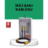 Gizmurstore Yüksek Hızlı 65W Güç Çıkışlı Çoklu Cihaz Uyumlu Şarj Kablosu - MZUIRG4610-3532