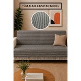 Gizo Home Ars | Pamuklu Kaymaz Yıkanabilir Çok Amaçlı Bohem Koltuk Örtüsü Tekli&ikili&üçlü 180X210 Çekyat Örtüsü, Berjer Örtüsü, Koltuk Şalı - 180 x 210 cm - Antrasit