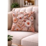 Gizo Home Dijital Baskılı 5d Bohem Punch Nakış Desenli Dekoratif Kırlent Kılıfı 1 Adet