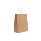 Gizpak Burgu Saplı Kraft Kağıt Çanta 18X24X8Cm 250 Adet