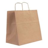 Gizpak Burgu Saplı Kraft Kağıt Çanta 32X33X20CM 50 Adet
