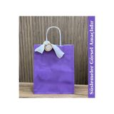 Gizpak Burgu Saplı Mor Kağıt Poşet 25X31X12Cm 250 Adet