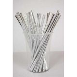 Gizpak Kağıt Pipet Gümüş 25"Li