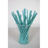 Gizpak Kağıt Pipet Mavi 25"Li