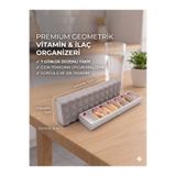 GizzyToyz 7 Günlük Sürgülü - Kapaklı İlaç Vitamin Saklama - Taşıma Kutusu Kabı - Gri