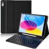 Gjinniuk iPad 10. Nesil 10.9 İnç 2022 için Klavye Kılıfı, Dahili Kalem Tutucu - Kablosuz Bluetooth Klavyeli iPad 10. Nesil Kapak Tam Vücut Koruma Modeli A2696/A2757/A2777 - Siyah