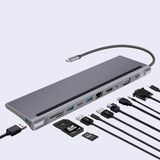Gjob 11 Port Dockıng Statıon HDMI VGA USB Pd Lan RJ45 Sd USB C Dockıng