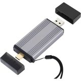 Gjob 512GB Mini Taşınabilir SSD 2232 Taşınabilir SSD usb c taşınabilir ssd 2 port usb hdd - Gümüş