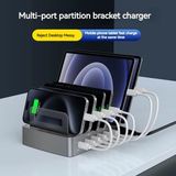 Gjob 6 Port Tablet Telefon Şarj Standı Istasyonu 96W 2mt Siyah