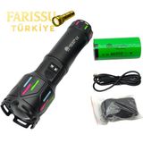 GK-G30 ÇANTALI EL FENERGold Kama GK-G30 15000 Lümen Şarj Edilebilir Uzun Menzilli Lazer El Feneri