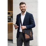 GK62 KANVAS POSTACI ÇANTASI ÇOK BÖLMELİ ÜNİVERSİTE GÜNLÜK ÇANTA MACBOOK TABLET ÇANTA SİYAH