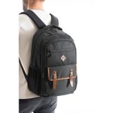 GK64 Unisex Okul Sırt Çantası Öğrenci Günlük Seyahat Tatil Spor Yürüyüş Seyahat Gezi Kamp Günlük - Siyah