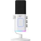 GK71 Rgb Profesyonel Yayıncı Oyuncu Mikrofonu Type-C Xlr 24BIT/192KHZ - Beyaz (Beyaz)