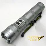 Gk9587 Led Lazer Silindir El Feneri 13000 Lümen Type-C Şarjlı