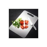 Gkd Paslanmaz Çelik Metal Kesme Tahtası, Antibakteriyel Yüzey , Silikon Ayaklı Kaymaz - 24 x 34 cm