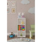 Gke Home Çok Amaçlı Kitaplık & Düzenleyici Dolap 3 Raflı - Beyaz
