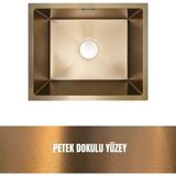 Gl General 50X40 Gold Petek Dokulu Çelik Mutfak Eviyesi 304 Paslanmaz Çelik 1Mm