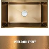 Gl General 70X40 Gold Petek Dokulu Çelik Mutfak Eviyesi 304 Paslanmaz Çelik 1mm
