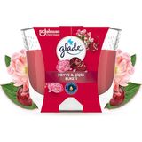 Glade Büyük Mum Meyve Çiçek Buketi Kokulu Mum, Tek Fitilli, 204 G, Esansiyel Yağ Içeren Koku, Pamuk Fitil - Kırmızı - 1 Adet