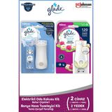 Glade Elektrikli Oda Kokusu Kit Bahar Çiçekleri + Banyo Hava Tazeleyici& Yedek Temiz Çarşaf Ferahlığı 10ML - 001-Beyaz