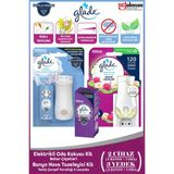 Glade Elektrikli Oda Kokusu Kit Bahar Çiçekleri + Banyo Hava Tazeleyici& Yedek Temiz Çarşaf + Lavanta 10ML - 001-Beyaz
