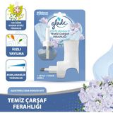 Glade Elektrikli Oda Kokusu Seti Temiz Çarşaf Ferahlığı 1 Cihaz 1 Yedek 20 ml Uzun Süre Kalıcı